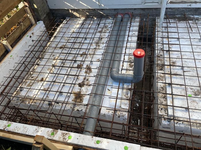 Foundation work, pouring the insulated concrete floor, Utrecht