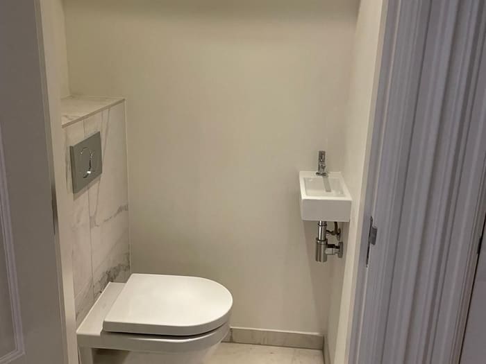 New toilet — tiling, fittings and more